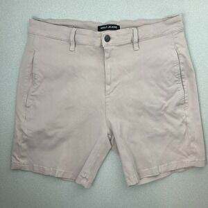 Mavi Shorts Mens 35 Justin Pink Chino Casual Flat Front Stretch 7"‎ Inseam